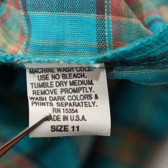 VTG High Waist Shorts Madras Bermuda Plaid Mom 11 - Picture 7 of 7